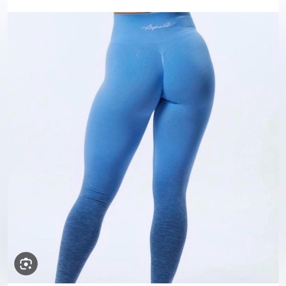 Alphalete Sky Blue Ombré Seamless Leggings